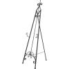 imageDeco 79 Metal Scroll Extra Large Free Standing Adjustable Display Stand Easel with Chain Support 21quot x 1quot x 65quot BlackBlack