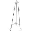 imageDeco 79 Metal Scroll Extra Large Free Standing Adjustable Display Stand Easel with Chain Support 21quot x 1quot x 65quot BlackBlack