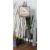 imageDeco 79 Metal Scroll Extra Large Free Standing Adjustable Display Stand Easel with Chain Support 21quot x 1quot x 65quot BlackBlack