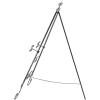 imageDeco 79 Metal Scroll Extra Large Free Standing Adjustable Display Stand Easel with Chain Support 21quot x 1quot x 65quot BlackBlack