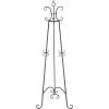 imageDeco 79 Metal Scroll Extra Large Free Standing Adjustable Display Stand Easel with Chain Support 21quot x 1quot x 65quot BlackBlack