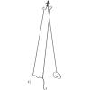 imageDeco 79 Metal Scroll Extra Large Free Standing Adjustable Display Stand Easel with Chain Support 21quot x 1quot x 65quot BlackBlack