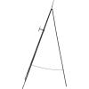 imageDeco 79 Metal Scroll Extra Large Free Standing Adjustable Display Stand Easel with Chain Support 21quot x 1quot x 65quot BlackBlack