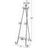 imageDeco 79 Metal Scroll Extra Large Free Standing Adjustable Display Stand Easel with Chain Support 21quot x 1quot x 65quot BlackBlack