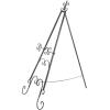 imageDeco 79 Metal Scroll Extra Large Free Standing Adjustable Display Stand Easel with Chain Support 21quot x 1quot x 65quot BlackBlack