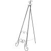 imageDeco 79 Metal Scroll Extra Large Free Standing Adjustable Display Stand Easel with Chain Support 21quot x 1quot x 65quot BlackBlack