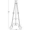 imageDeco 79 Metal Scroll Extra Large Free Standing Adjustable Display Stand Easel with Chain Support 21quot x 1quot x 65quot BlackBlack