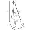 imageDeco 79 Metal Scroll Extra Large Free Standing Adjustable Display Stand Easel with Chain Support 21quot x 1quot x 65quot BlackBlack