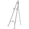 imageDeco 79 Metal Scroll Extra Large Free Standing Adjustable Display Stand Easel with Chain Support 21quot x 1quot x 65quot BlackBlack