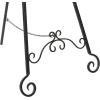 imageDeco 79 Metal Scroll Extra Large Free Standing Adjustable Display Stand Easel with Chain Support 21quot x 1quot x 65quot BlackBlack