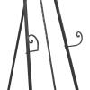 imageDeco 79 Metal Scroll Extra Large Free Standing Adjustable Display Stand Easel with Chain Support 21quot x 1quot x 65quot BlackBlack