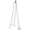 imageDeco 79 Metal Scroll Extra Large Free Standing Adjustable Display Stand Easel with Chain Support 21quot x 1quot x 65quot BlackBlack