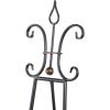 imageDeco 79 Metal Scroll Extra Large Free Standing Adjustable Display Stand Easel with Chain Support 21quot x 1quot x 65quot BlackBlack
