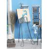 imageDeco 79 Metal Scroll Extra Large Free Standing Adjustable Display Stand Easel with Chain Support 21quot x 1quot x 65quot BlackBlack