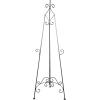 imageDeco 79 Metal Scroll Extra Large Free Standing Adjustable Display Stand Easel with Chain Support 21quot x 1quot x 65quot BlackBlack
