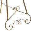 imageDeco 79 Metal Scroll Extra Large Free Standing Adjustable Display Stand Easel with Chain Support 21quot x 1quot x 65quot BlackGold