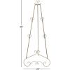 imageDeco 79 Metal Scroll Extra Large Free Standing Adjustable Display Stand Easel with Chain Support 21quot x 1quot x 65quot BlackGold