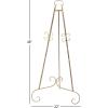 imageDeco 79 Metal Scroll Extra Large Free Standing Adjustable Display Stand Easel with Chain Support 21quot x 1quot x 65quot BlackGold