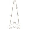 imageDeco 79 Metal Scroll Extra Large Free Standing Adjustable Display Stand Easel with Chain Support 21quot x 1quot x 65quot BlackGold
