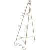 imageDeco 79 Metal Scroll Extra Large Free Standing Adjustable Display Stand Easel with Chain Support 21quot x 1quot x 65quot BlackGold