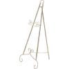 imageDeco 79 Metal Scroll Extra Large Free Standing Adjustable Display Stand Easel with Chain Support 21quot x 1quot x 65quot BlackGold
