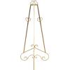 imageDeco 79 Metal Scroll Extra Large Free Standing Adjustable Display Stand Easel with Chain Support 21quot x 1quot x 65quot BlackGold