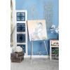 imageDeco 79 Metal Scroll Extra Large Free Standing Adjustable Display Stand Easel with Chain Support 21quot x 1quot x 65quot BlackGold