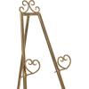 imageDeco 79 Metal Scroll Extra Large Free Standing Adjustable Display Stand Easel with Chain Support 21quot x 1quot x 65quot BlackGold