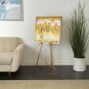 imageDeco 79 Metal Scroll Extra Large Free Standing Adjustable Display Stand Easel with Chain Support 21quot x 1quot x 65quot BlackGold