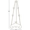 imageDeco 79 Metal Scroll Extra Large Free Standing Adjustable Display Stand Easel with Chain Support 21quot x 1quot x 65quot BlackGold
