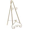 imageDeco 79 Metal Scroll Extra Large Free Standing Adjustable Display Stand Easel with Chain Support 21quot x 1quot x 65quot BlackGold