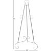 imageDeco 79 Metal Scroll Extra Large Free Standing Adjustable Display Stand Easel with Chain Support 21quot x 1quot x 65quot BlackGray
