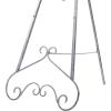 imageDeco 79 Metal Scroll Extra Large Free Standing Adjustable Display Stand Easel with Chain Support 21quot x 1quot x 65quot BlackGray