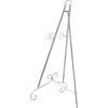 imageDeco 79 Metal Scroll Extra Large Free Standing Adjustable Display Stand Easel with Chain Support 21quot x 1quot x 65quot BlackGray