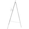 imageDeco 79 Metal Scroll Extra Large Free Standing Adjustable Display Stand Easel with Chain Support 21quot x 1quot x 65quot BlackGray