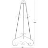 imageDeco 79 Metal Scroll Extra Large Free Standing Adjustable Display Stand Easel with Chain Support 21quot x 1quot x 65quot BlackGray