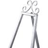 imageDeco 79 Metal Scroll Extra Large Free Standing Adjustable Display Stand Easel with Chain Support 21quot x 1quot x 65quot BlackGray