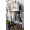 imageDeco 79 Metal Scroll Extra Large Free Standing Adjustable Display Stand Easel with Chain Support 21quot x 1quot x 65quot BlackGray