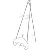 imageDeco 79 Metal Scroll Extra Large Free Standing Adjustable Display Stand Easel with Chain Support 21quot x 1quot x 65quot BlackGray