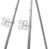 imageDeco 79 Metal Scroll Extra Large Free Standing Adjustable Display Stand Easel with Chain Support 21quot x 1quot x 65quot BlackGray
