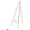 imageDeco 79 Metal Scroll Extra Large Free Standing Adjustable Display Stand Easel with Chain Support 21quot x 1quot x 65quot BlackGray