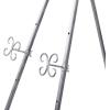 imageDeco 79 Metal Scroll Extra Large Free Standing Adjustable Display Stand Easel with Chain Support 21quot x 1quot x 65quot BlackGray