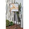 imageDeco 79 Metal Scroll Extra Large Free Standing Adjustable Display Stand Easel with Chain Support 21quot x 1quot x 65quot BlackGray