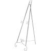 imageDeco 79 Metal Scroll Extra Large Free Standing Adjustable Display Stand Easel with Chain Support 21quot x 1quot x 65quot BlackSilver