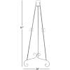 imageDeco 79 Metal Scroll Extra Large Free Standing Adjustable Display Stand Easel with Chain Support 21quot x 1quot x 65quot BlackSilver