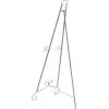 imageDeco 79 Metal Scroll Extra Large Free Standing Adjustable Display Stand Easel with Chain Support 21quot x 1quot x 65quot BlackSilver