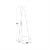 imageDeco 79 Metal Scroll Extra Large Free Standing Adjustable Display Stand Easel with Chain Support 21quot x 1quot x 65quot BlackWhite