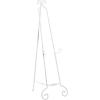 imageDeco 79 Metal Scroll Extra Large Free Standing Adjustable Display Stand Easel with Chain Support 21quot x 1quot x 65quot BlackWhite