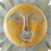 imageDeco 79 Metal Sun Home Wall Decor Indoor Outdoor Distressed Wall Sculpture with CopperLike Accents and Grooves Wall Art 35quot x 1quot x 35quot GoldGold