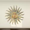 imageDeco 79 Metal Sun Home Wall Decor Indoor Outdoor Distressed Wall Sculpture with CopperLike Accents and Grooves Wall Art 35quot x 1quot x 35quot GoldGold